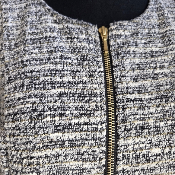 Apt. 9 Black and White Textured Midi Dress Size L - Picture 4 of 6